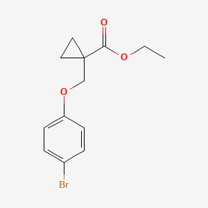 molecular formula C13H15BrO3 B595978 ethyl 1-((4-broMophenoxy)Methyl)cyclopropanecarboxylate CAS No. 1311265-17-4