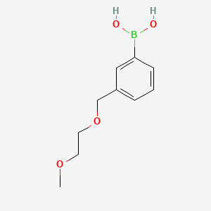 molecular formula C10H15BO4 B595980 (3-((2-Methoxyethoxy)methyl)phenyl)boronic acid CAS No. 1256358-61-8