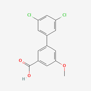 molecular formula C14H10Cl2O3 B595983 3-(3,5-Dichlorophenyl)-5-methoxybenzoic acid CAS No. 1261954-74-8