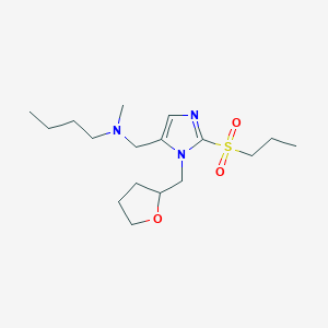 molecular formula C17H31N3O3S B5959856 N-methyl-N-[[3-(oxolan-2-ylmethyl)-2-propylsulfonylimidazol-4-yl]methyl]butan-1-amine 