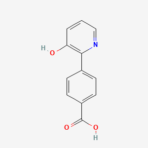 molecular formula C12H9NO3 B595986 2-(4-Carboxyphenyl)-3-hydroxypyridine CAS No. 1261937-73-8
