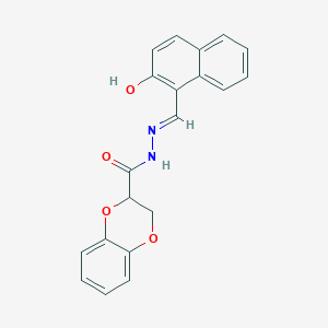 molecular formula C20H16N2O4 B5959904 N'-[(E)-(2-hydroxynaphthalen-1-yl)methylidene]-2,3-dihydro-1,4-benzodioxine-2-carbohydrazide 