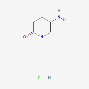 molecular formula C6H13ClN2O B595993 5-Amino-1-methylpiperidin-2-one hydrochloride CAS No. 1228838-10-5