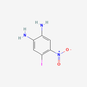 molecular formula C6H6IN3O2 B595995 4-Iodo-5-nitrobenzene-1,2-diamine CAS No. 113269-12-8