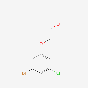molecular formula C9H10BrClO2 B595996 1-溴-3-氯-5-(2-甲氧基乙氧基)苯 CAS No. 1345471-20-6