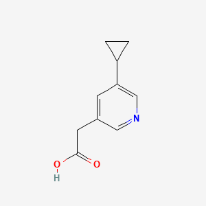 molecular formula C10H11NO2 B595998 2-(5-Cyclopropylpyridin-3-yl)acetic acid CAS No. 1211531-87-1