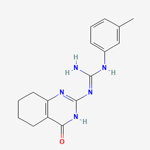 molecular formula C16H19N5O B5959985 N-(3-METHYLPHENYL)-N'-(4-OXO-3,4,5,6,7,8-HEXAHYDRO-2-QUINAZOLINYL)GUANIDINE 