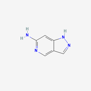 molecular formula C6H6N4 B595999 1H-Pyrazolo[4,3-c]pyridin-6-amine CAS No. 1206976-02-4