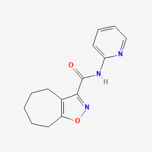 molecular formula C14H15N3O2 B5960029 N-(pyridin-2-yl)-5,6,7,8-tetrahydro-4H-cyclohepta[d][1,2]oxazole-3-carboxamide 
