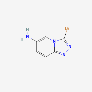 molecular formula C6H5BrN4 B596005 3-溴-[1,2,4]三唑并[4,3-a]吡啶-6-胺 CAS No. 1263283-48-2