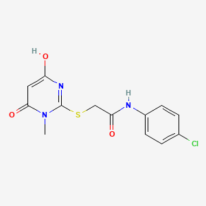 molecular formula C13H12ClN3O3S B5960057 N-(4-chlorophenyl)-2-[(4-hydroxy-1-methyl-6-oxo-1,6-dihydropyrimidin-2-yl)sulfanyl]acetamide 