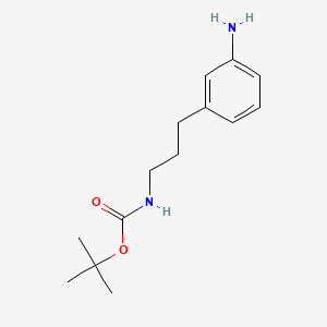 molecular formula C14H22N2O2 B596006 3-[3-(Boc-amino)propyl]aniline CAS No. 1208170-37-9