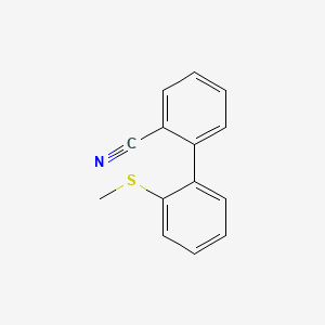 molecular formula C14H11NS B596007 2-[2-(Methylsulfanyl)phenyl]benzonitrile CAS No. 1352318-41-2