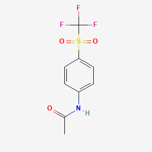 molecular formula C9H8F3NO3S B5960104 N-[4-(trifluoromethylsulfonyl)phenyl]acetamide 