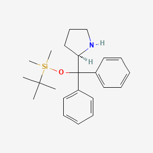 molecular formula C23H33NOSi B596013 (R)-Diphenylprolinol tert-butyldimethylsilyl ether CAS No. 1236033-34-3