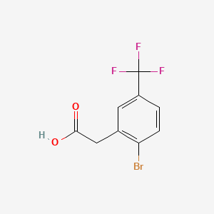 molecular formula C9H6BrF3O2 B596015 2-(2-Bromo-5-(trifluoromethyl)phenyl)acetic acid CAS No. 1214327-53-3