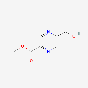 molecular formula C7H8N2O3 B596017 5-(羟甲基)吡嗪-2-羧酸甲酯 CAS No. 1262803-64-4