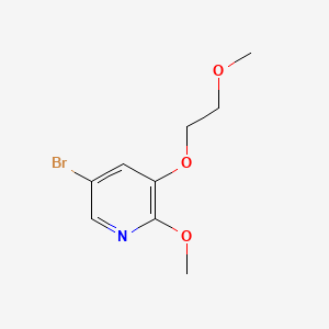 molecular formula C9H12BrNO3 B596025 5-Bromo-2-methoxy-3-(2-methoxyethoxy)pyridine CAS No. 1241752-41-9