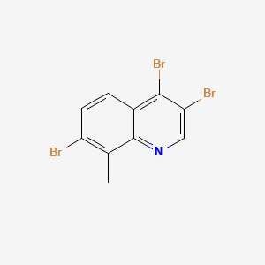molecular formula C10H6Br3N B596026 3,4,7-Tribromo-8-methylquinoline CAS No. 1211295-94-1