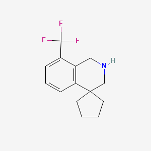 molecular formula C14H16F3N B596032 8'-(Trifluoromethyl)-2',3'-dihydro-1'h-spiro[cyclopentane-1,4'-isoquinoline] CAS No. 1314709-76-6