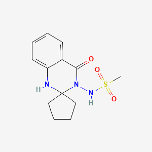 molecular formula C13H17N3O3S B5960328 N-(4'-oxo-1',4'-dihydro-3'H-spiro[cyclopentane-1,2'-quinazolin]-3'-yl)methanesulfonamide 