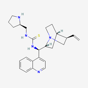 molecular formula C25H33N5S B596036 Thiourea, N-(9R)-cinchonan-9-yl-N'-[(2R)-2-pyrrolidinylmethyl]- CAS No. 1222966-44-0