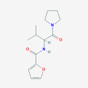 molecular formula C14H20N2O3 B5960384 N~2~-[2-Methyl-1-(1-pyrrolidinylcarbonyl)propyl]-2-furamide 