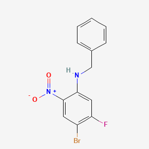 molecular formula C13H10BrFN2O2 B596044 N-Benzyl-4-bromo-5-fluoro-2-nitroaniline CAS No. 1330750-40-7