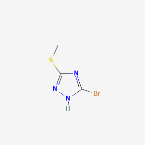 molecular formula C3H4BrN3S B596045 5-Bromo-3-(methylthio)-1h-1,2,4-triazole CAS No. 15777-62-5