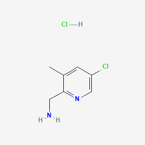 molecular formula C7H10Cl2N2 B596046 (5-Chloro-3-methylpyridin-2-yl)methanamine hydrochloride CAS No. 1257535-41-3