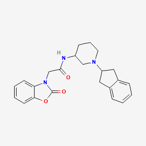 molecular formula C23H25N3O3 B5960482 N-[1-(2,3-dihydro-1H-inden-2-yl)-3-piperidinyl]-2-(2-oxo-1,3-benzoxazol-3(2H)-yl)acetamide 