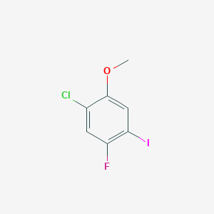 molecular formula C7H5ClFIO B059605 1-氯-5-氟-4-碘-2-甲氧基苯 CAS No. 153122-59-9