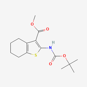 molecular formula C15H21NO4S B596053 Methyl 2-((tert-butoxycarbonyl)amino)-4,5,6,7-tetrahydrobenzo[b]thiophene-3-carboxylate CAS No. 1313712-54-7
