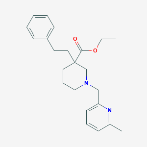 molecular formula C23H30N2O2 B5960547 ethyl 1-[(6-methyl-2-pyridinyl)methyl]-3-(2-phenylethyl)-3-piperidinecarboxylate 
