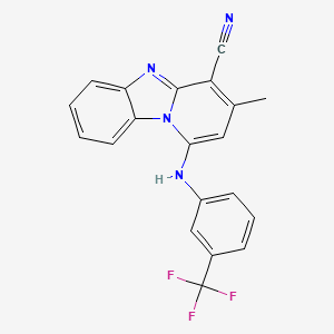 B5960607 3-methyl-1-{[3-(trifluoromethyl)phenyl]amino}pyrido[1,2-a]benzimidazole-4-carbonitrile CAS No. 5875-03-6
