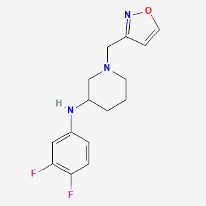 molecular formula C15H17F2N3O B5960669 N-(3,4-difluorophenyl)-1-(3-isoxazolylmethyl)-3-piperidinamine 