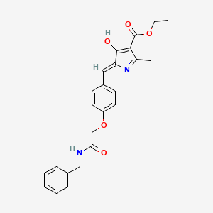 molecular formula C24H24N2O5 B5960672 ETHYL (5Z)-5-({4-[(BENZYLCARBAMOYL)METHOXY]PHENYL}METHYLIDENE)-2-METHYL-4-OXO-4,5-DIHYDRO-1H-PYRROLE-3-CARBOXYLATE 