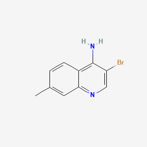 molecular formula C10H9BrN2 B596071 3-Bromo-7-methylquinolin-4-amine CAS No. 1210243-02-9