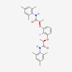 molecular formula C30H35IN2O4 B596072 (R,R)-2-Iodo-1,3-bis[1-(mesitylcarbamoyl)ethoxy]benzene CAS No. 1226896-38-3