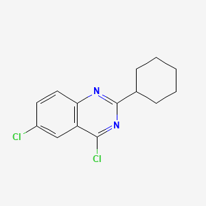 molecular formula C14H14Cl2N2 B596077 4,6-Dichloro-2-cyclohexylquinazoline CAS No. 1245183-68-9