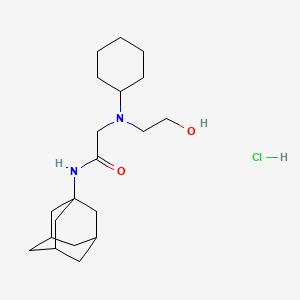 molecular formula C20H35ClN2O2 B5960810 N-(1-adamantyl)-2-[cyclohexyl(2-hydroxyethyl)amino]acetamide;hydrochloride 