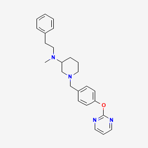molecular formula C25H30N4O B5960816 N-methyl-N-(2-phenylethyl)-1-[4-(2-pyrimidinyloxy)benzyl]-3-piperidinamine 