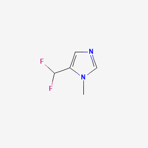 molecular formula C5H6F2N2 B596082 5-(difluoromethyl)-1-methyl-1H-imidazole CAS No. 196304-06-0