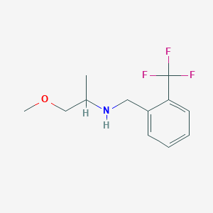 molecular formula C12H16F3NO B5960842 1-methoxy-N-[[2-(trifluoromethyl)phenyl]methyl]propan-2-amine 