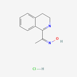 molecular formula C11H13ClN2O B5960845 (NZ)-N-[1-(3,4-dihydroisoquinolin-1-yl)ethylidene]hydroxylamine;hydrochloride 
