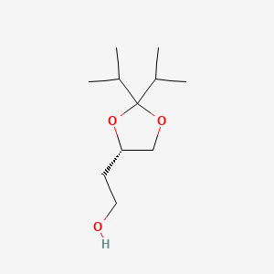 molecular formula C11H22O3 B596085 (S)-4-(2-Hydroxyethyl)-2,2-diisopropyl-1,3-dioxolane CAS No. 151223-12-0