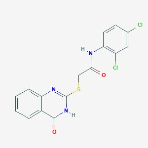 molecular formula C16H11Cl2N3O2S B5960866 N~1~-(2,4-DICHLOROPHENYL)-2-[(4-OXO-3,4-DIHYDRO-2-QUINAZOLINYL)SULFANYL]ACETAMIDE 