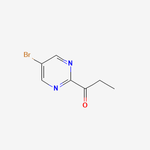 molecular formula C7H7BrN2O B596087 1-(5-Bromopyrimidin-2-yl)propan-1-one CAS No. 1346808-91-0