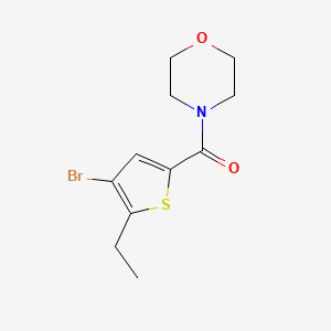 molecular formula C11H14BrNO2S B5960924 (4-BROMO-5-ETHYL-2-THIENYL)(MORPHOLINO)METHANONE 
