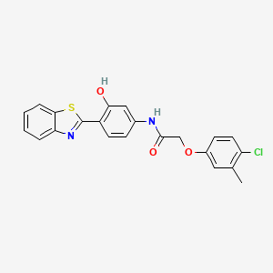 molecular formula C22H17ClN2O3S B5960964 N-[4-(13-Benzothiazol-2-YL)-3-hydroxyphenyl]-2-(4-chloro-3-methylphenoxy)acetamide 
